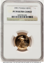 1991-P Proof Gold Eagle 1/4 oz Brown Label NGC PF70 (522240287)
