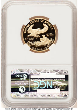 2010-W Proof Gold Eagle 1/2 oz ER Blue NGC PF70