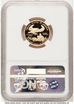 2015-W Proof Gold Eagle 1/4 oz ER Blue NGC PF70