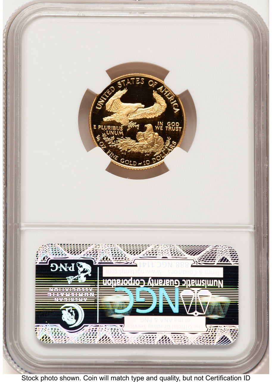 1994-W Proof Gold Eagle 1/4 oz Brown Label NGC PF70