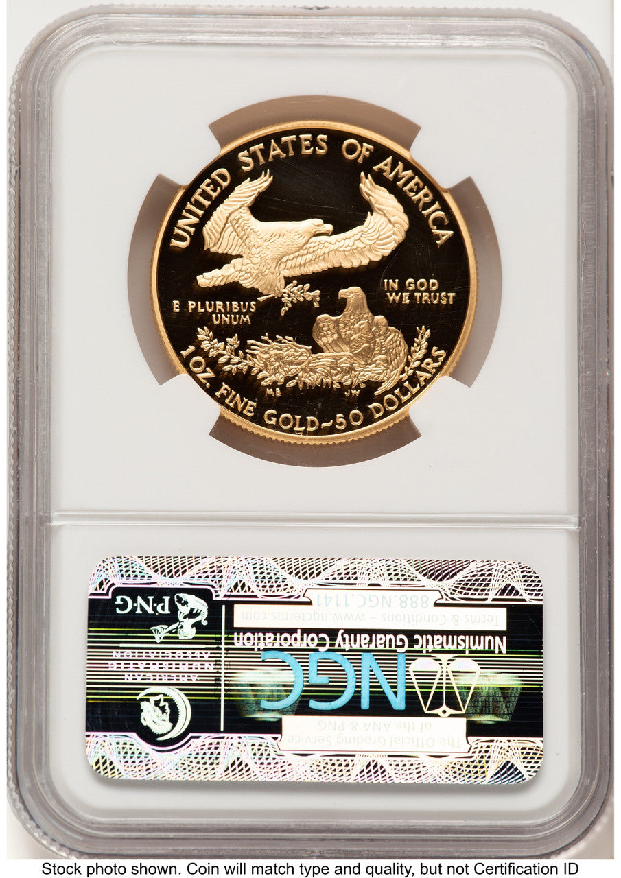 2008-W Proof Gold Eagle 1 oz Brown Label NGC PF70 (522240311)