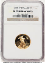 2008-W Proof Gold Eagle 1/4 oz Brown Label NGC PF70 (522240328)