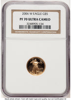 2006-W Proof Gold Eagle 1/10 oz Brown Label NGC PF70 (522240330)