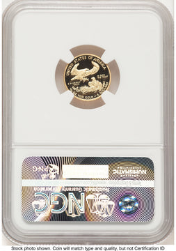2015-W Proof Gold Eagle 1/10 oz ER Blue NGC PF70