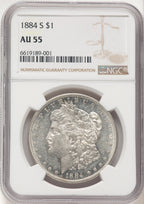 1884-S Morgan Dollar NGC AU55 (522273033)