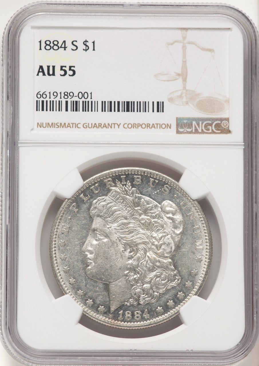 1884-S Morgan Dollar NGC AU55 (522273033)