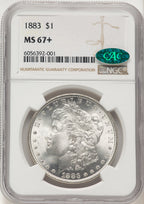 1883 CAC Morgan Dollar NGC MS67+