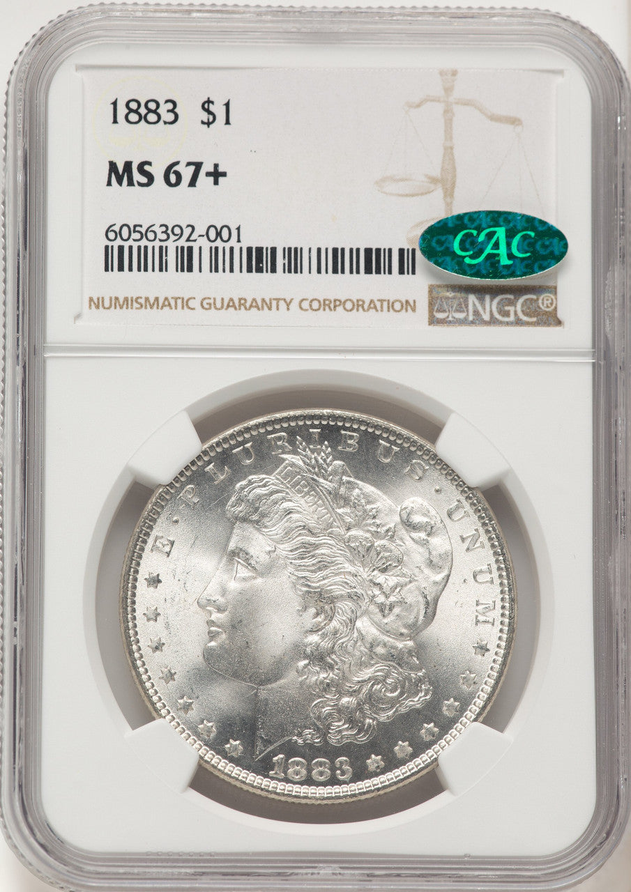 1883 CAC Morgan Dollar NGC MS67+