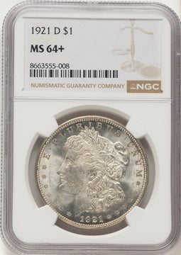 1921-D Morgan Dollar NGC MS64+