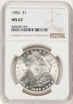 1886 Morgan Dollar NGC MS67 (522320001)