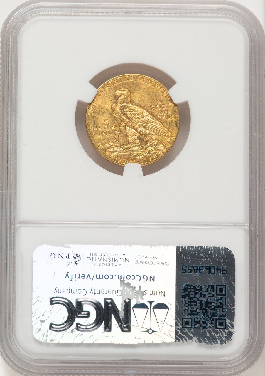 1909 $5 Indian Half Eagle NGC MS64 (522320065)