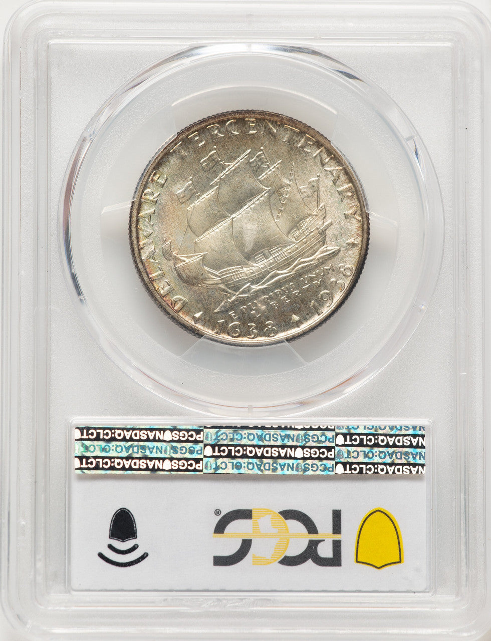 1936 50C Delaware CAC Commemorative Silver PCGS MS67+
