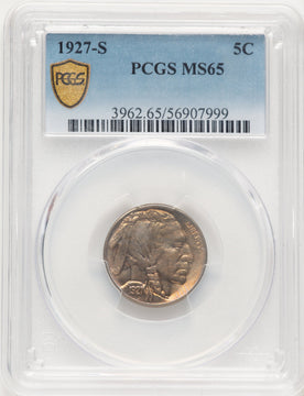 1927-S 5C Buffalo Nickel PCGS MS65