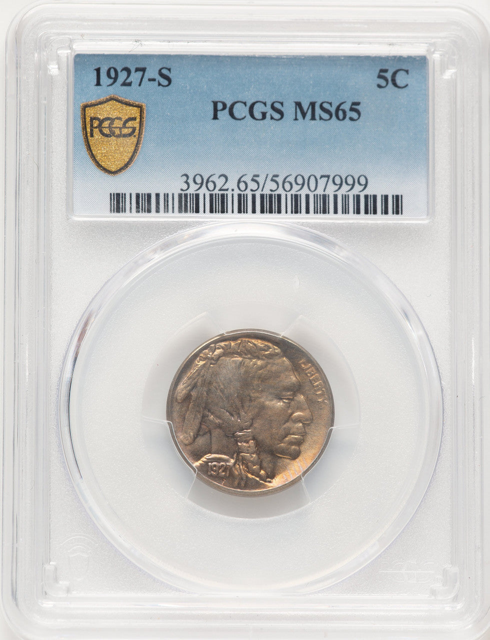 1927-S 5C Buffalo Nickel PCGS MS65