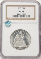 1879 50C Seated Half Dollar NGC MS68