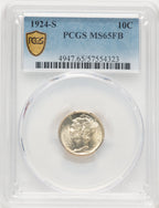 1924-S 10C FB Mercury Dime PCGS MS65