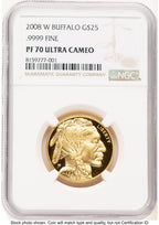 2008-W Proof Gold Buffalo 1/2 oz Brown Label NGC PF70