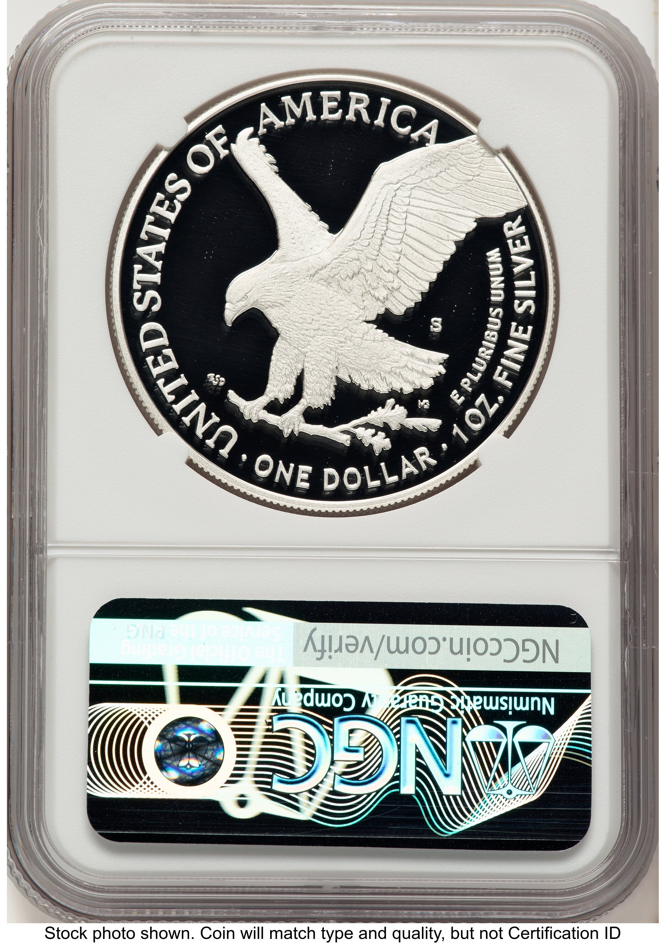 2025-S Proof Silver Eagle Privy U.S. Navy 250th Anniversary 1 oz ER Blue NGC PF70