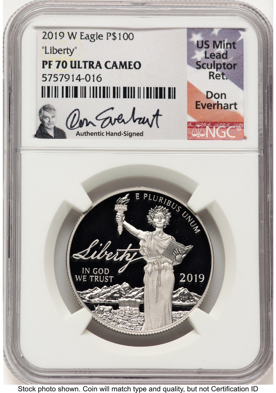 2019-W Proof Platinum Eagle 1 oz Don Everhart NGC PF70