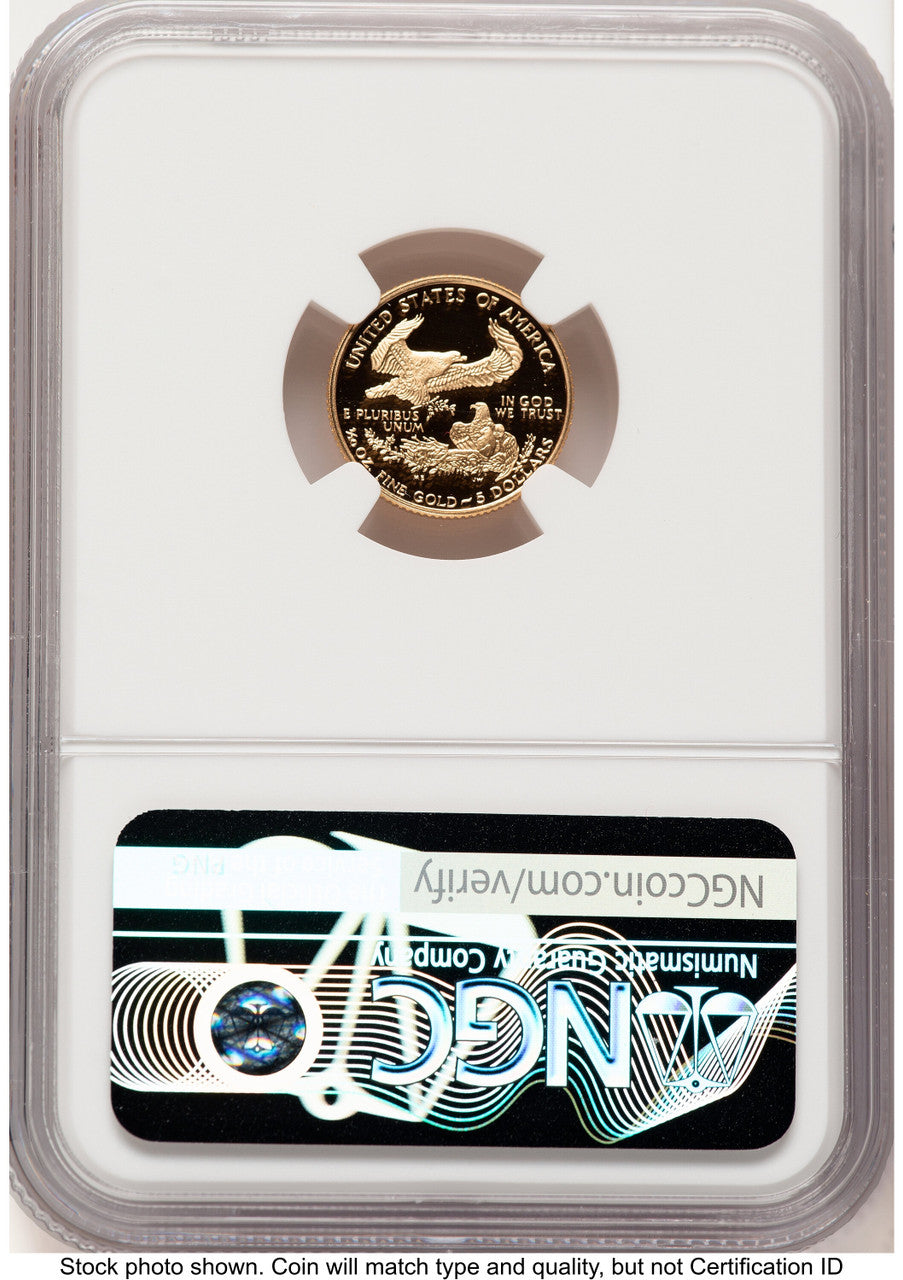 1995-W Proof Gold Eagle 1/10 oz Brown Label NGC PF70