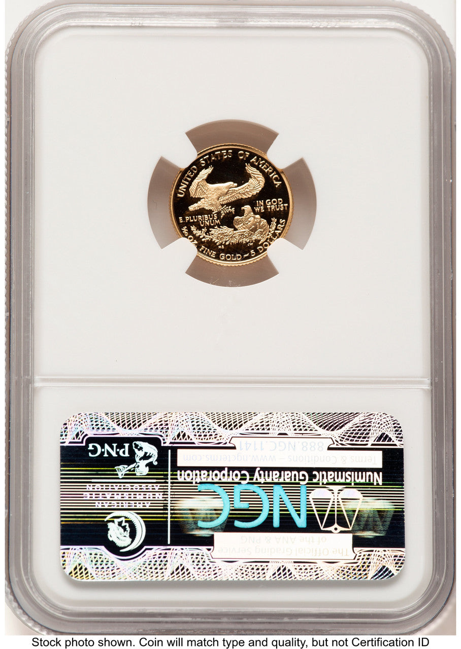 2004-W Proof Gold Eagle 1/10 oz Brown Label NGC PF70