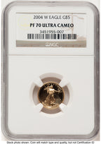 2004-W Proof Gold Eagle 1/10 oz Brown Label NGC PF70