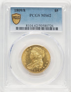 1809/8 $5 Early Half Eagle PCGS MS62