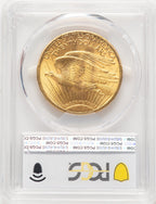1908 $20 MOTTO Saint-Gaudens Double Eagle PCGS MS65 (522470002)