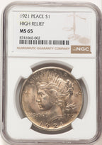 1921 Peace Dollar NGC MS65 (522470019)