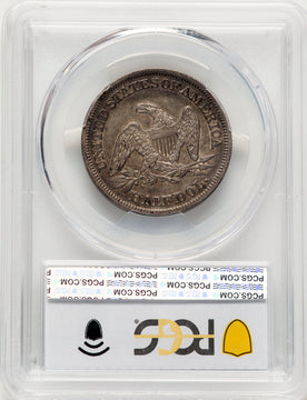 1845 50C CAC Seated Half Dollar PCGS AU50