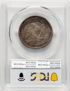 1845 50C CAC Seated Half Dollar PCGS AU50