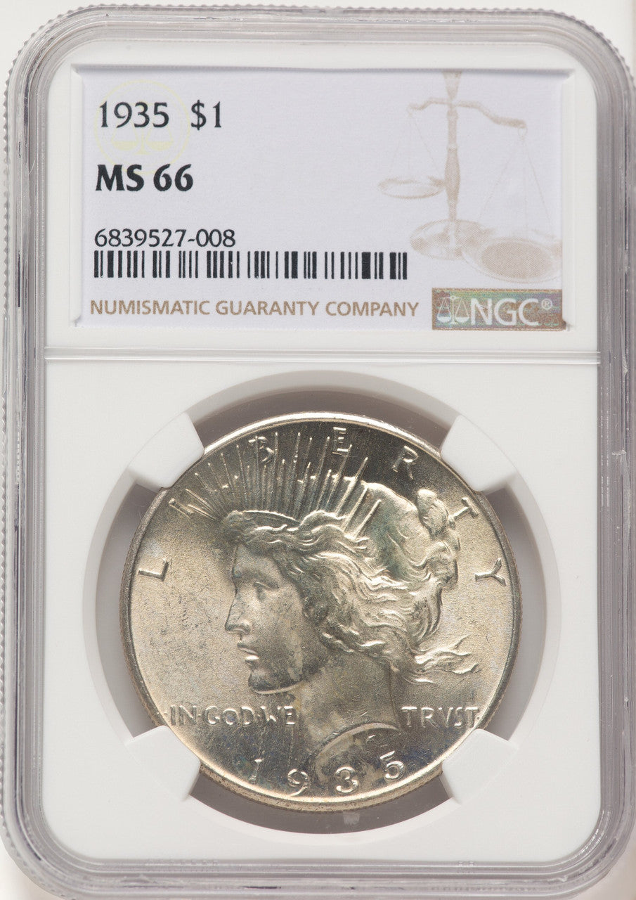 1935 Peace Dollar NGC MS66 (522470055)