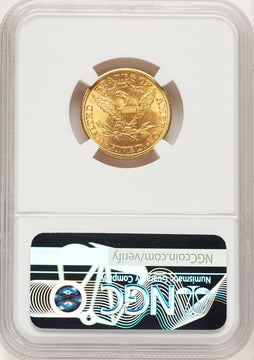 1908 $5 Liberty Liberty Half Eagle NGC MS66+