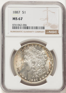 1887 Morgan Dollar NGC MS67 (522479031)