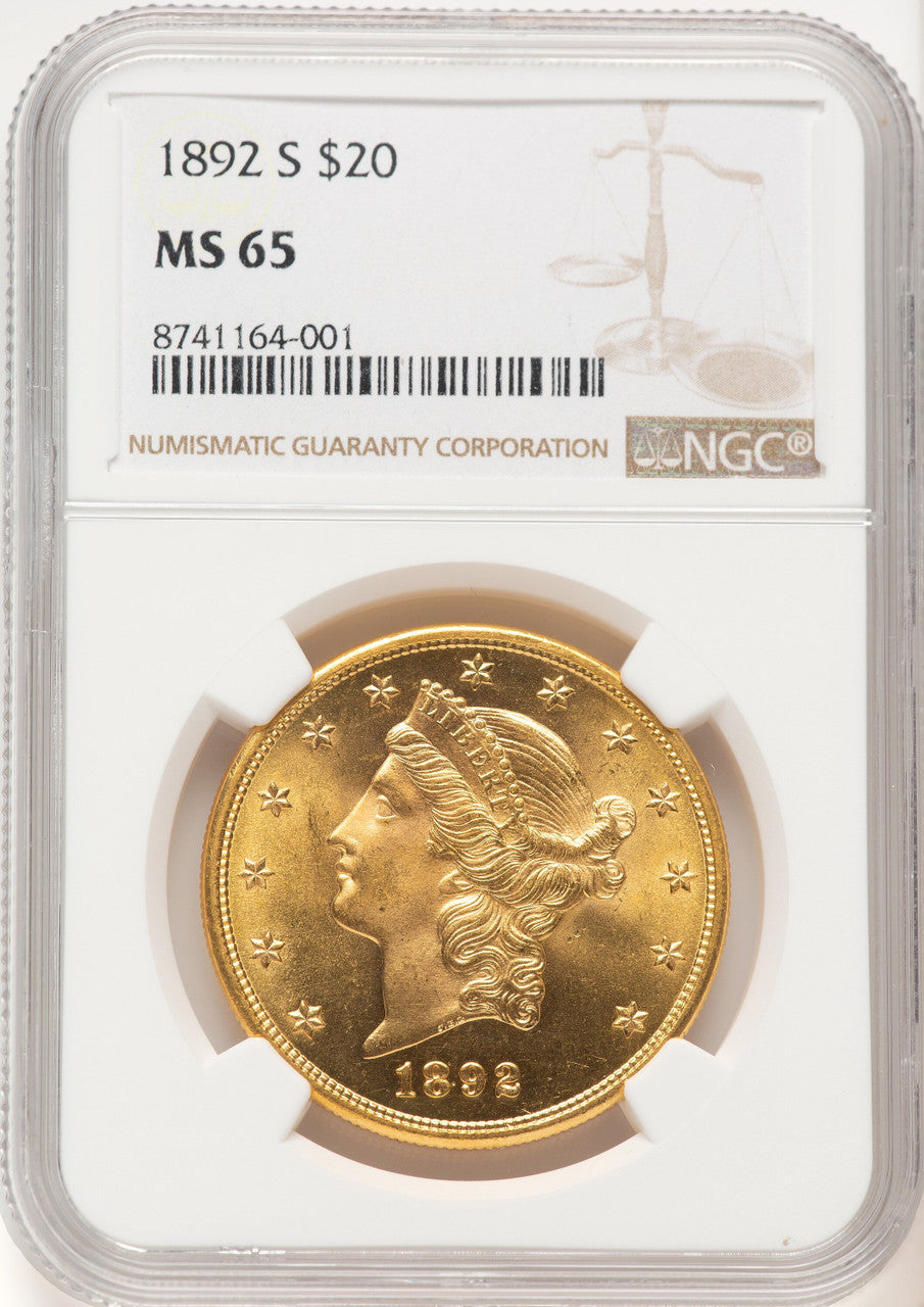 1892-S $20 Liberty Double Eagle NGC MS65 (522479041)