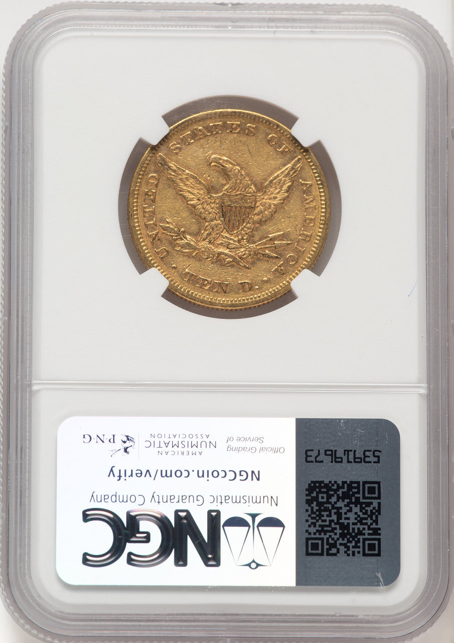 1862 $10 Liberty Eagle NGC AU55