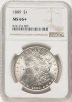 1889 Morgan Dollar NGC MS66+