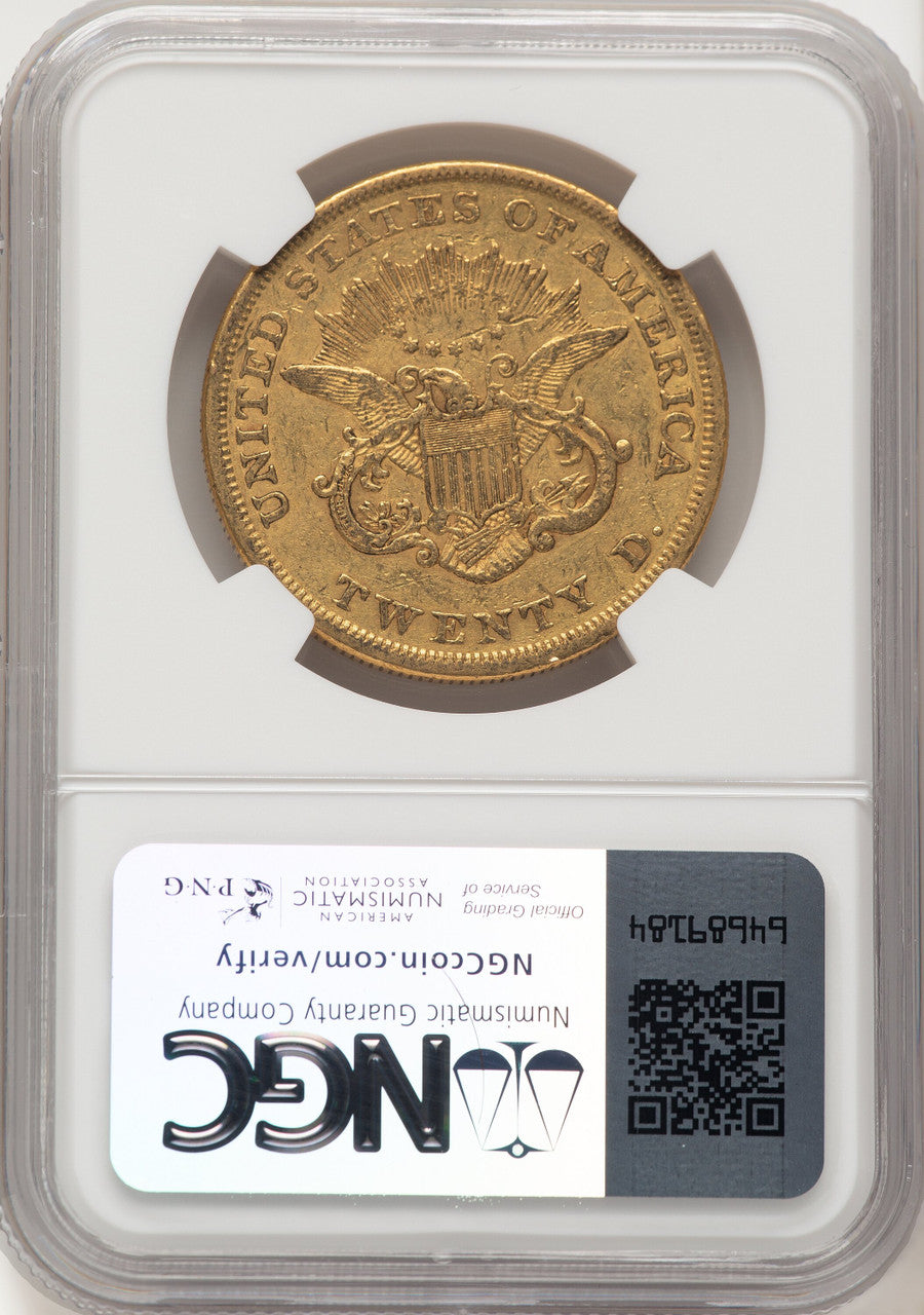1854 $20 Small Date Liberty Double Eagle NGC XF45