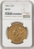 1856-S $20 Liberty Double Eagle NGC AU53 (522527008)
