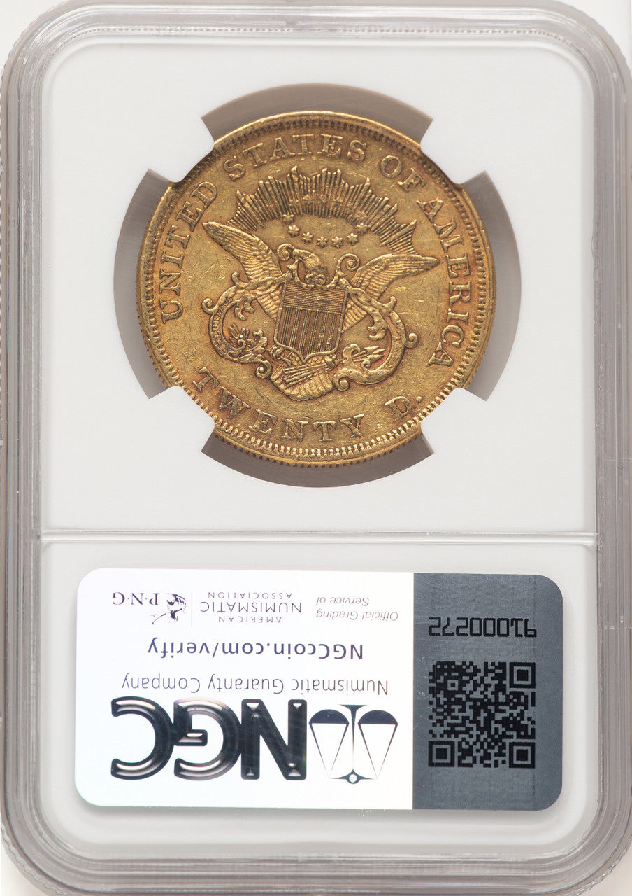 1858 $20 Liberty Double Eagle NGC AU50 (522527012)