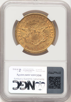 1863-S $20 Liberty Double Eagle NGC AU55