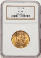 1932 $10 Indian Eagle NGC MS65