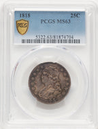 1818 25C Bust Quarter PCGS MS63