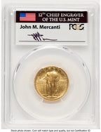 2016-W 25C Standing Liberty 100th Anniversary Gold Centennial FDI John Washington PCGS MS70 Mercanti