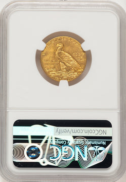1908 $5 Indian Half Eagle NGC MS65