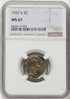 1937-S 5C Buffalo Nickel NGC MS67