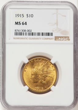 1915 $10 Indian Eagle NGC MS64