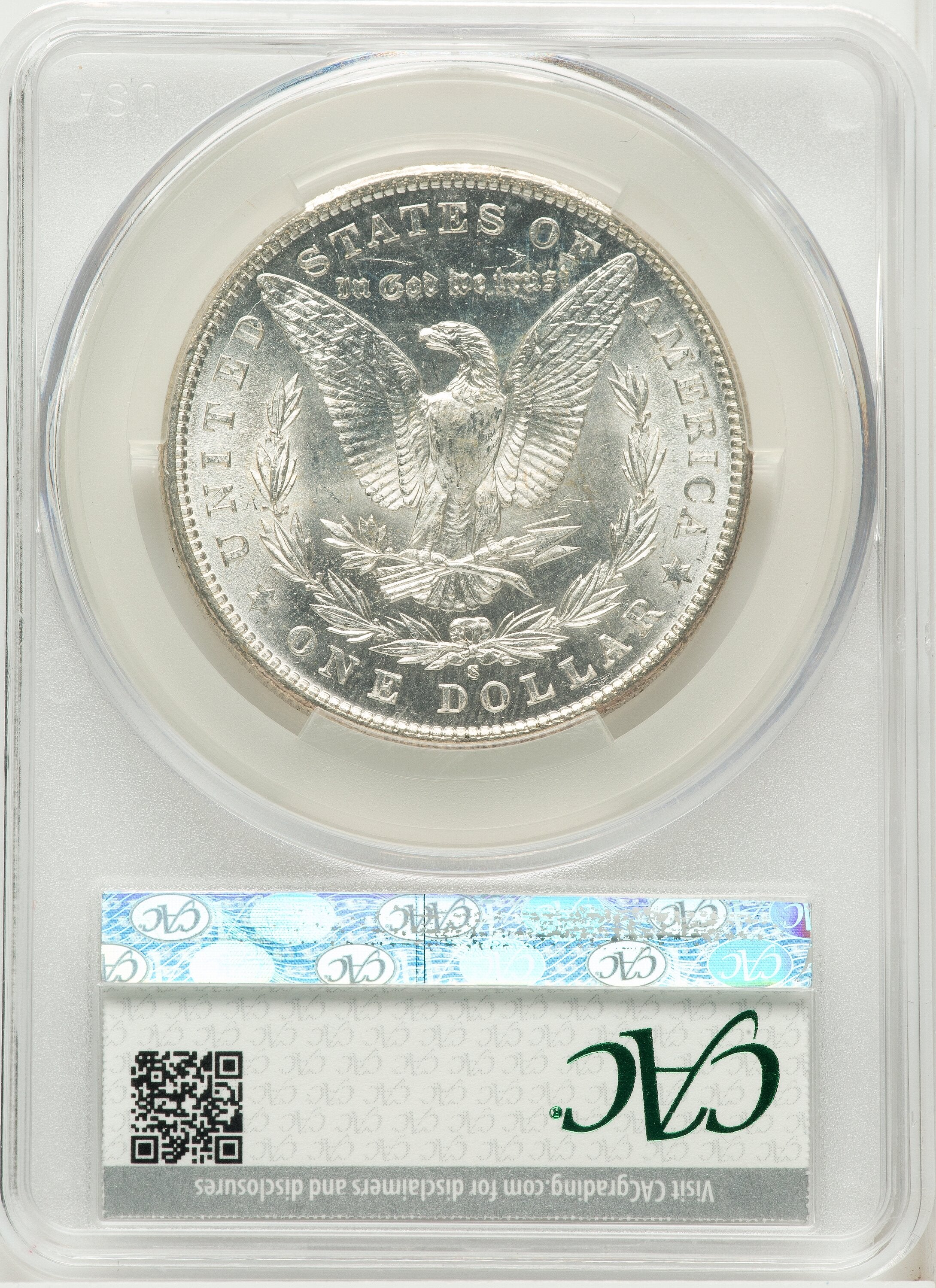 1900-S CACG Secure Morgan Dollar CACG MS63