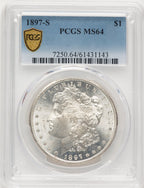 1897-S Morgan Dollar PCGS MS64