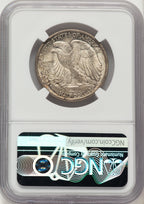 1917-D 50C OBVERSE Walking Liberty Half Dollar NGC MS65